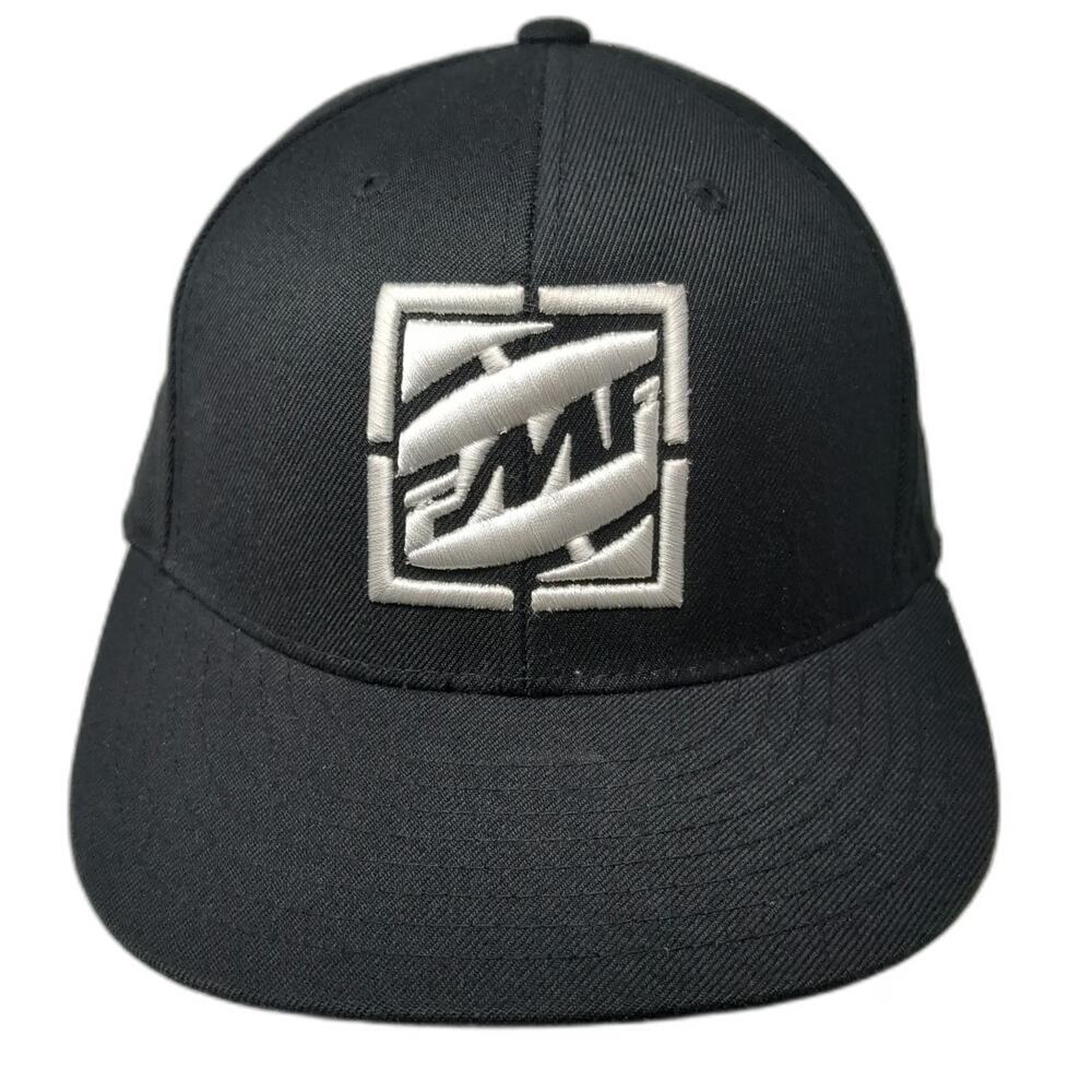 Yupoong Baseball Cap Black 7 1/2 Fitted Embroidered Logo FMF Racing Hat